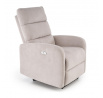 Elektricky polohovateľné a masážne kreslo CARINIO, Svetlo Béžová