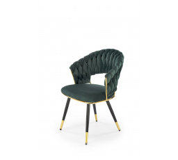 Jedálenská stolička K551, zelená/čierna/zlatá