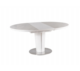 Jedálenský stôl ORBIT CERAMIC, efekt bieleho mramoru/biely mat