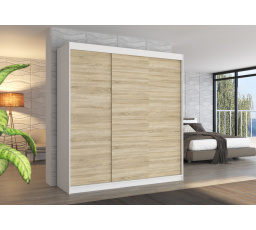 Posuvná skriňa MEGAN 200 Biela+Sonoma