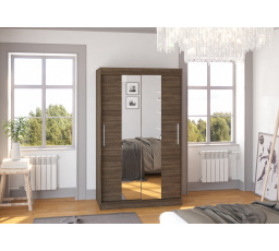 Posuvná skriňa so zrkadlom SANTOS 120 Choco+Choco