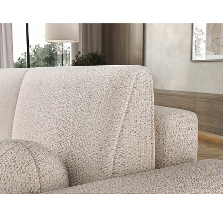 Vianetto corner sofa with sleeping function and storage compartment, light beige chenille, universal Feldor 18 275x130 Symmetrical 1