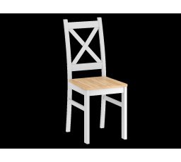 Biela stolička sedák dub zlatý craft CARLO