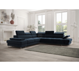 Rohová sedacia súprava GALAXY MAX 280×280 - modrá, ľavá