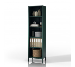 Regál na knihy MARIO, 500 x 1800 x 350 mm, Moderný: fľaškovozelená