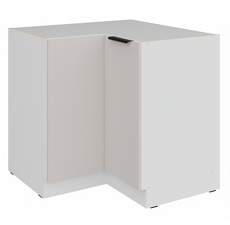 Dolní rohová skříňka COMBO - 90x90 DN 1F BB, Bílá/Kašmír
