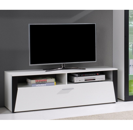 TV stolík Piass biely/čierny TV stolík Piass biely/čierny