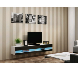 TV komoda VIGO NEW 180 - bielo-čierna