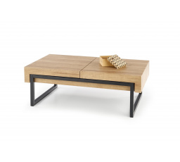 Konferenčný stôl CLARA, Dub zlatý/Čierna