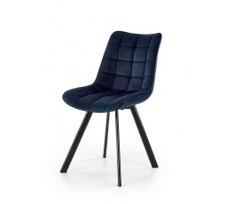 Jedálenská stolička K332 VELVET, Modrý Bluvel 86/Čierna