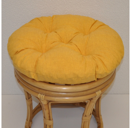 Vankúš na ratanovú stoličku s priemerom 40 cm - žltý