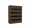 Posuvná skriňa s lacobelom MARTINEZ 150 Choco+Black Lacobel