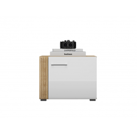 Predĺženie televízneho stolíka ADAGIO 08, Dub Castello/Biely lesk