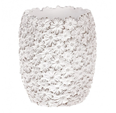 Obal betonový - květinový vzor, barva bílá Obal betonový - květinový vzor, barva bílá