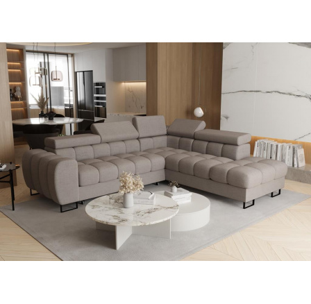 Rohová sedacia súprava ASPEN 260x225 cm - sivá, pravá Rohová sedacia súprava ASPEN 260x225 cm - sivá, pravá