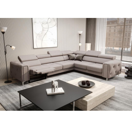 Rohová sedacia súprava s funkciou, relax ORION I 325x255 cm - pravá, béžová