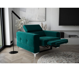 Kreslo TOSCANIA, relax - tyrkysová