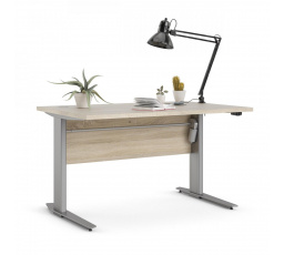 Písací stôl OFFICE 80400/382, Dub sonoma/Silver grey