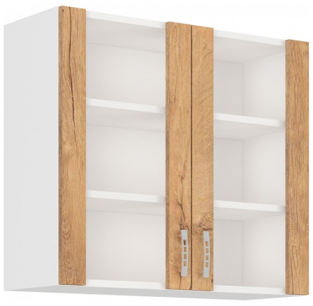 Kuchynská horná skrinka SALLY 80-GS-72-2F, Dub lefkas