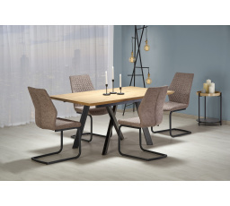 Jedálenský stôl CAPITAL, Zlatý dub/Čierna