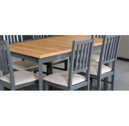 Jedálenský stôl MADONA 1P (MODENA 1P) rozkladací laminovaný dub grandson / noha grafitové drevo -kolekcia "DRE" (K150-Z)