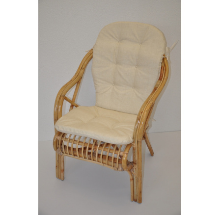 Ratanové Kreslo Mandurah s béžovým polstrovaním Ratanové Kreslo Mandurah s béžovým polstrovaním