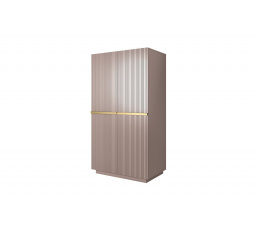 Skriňa Nicole 100 cm - staroružová MDF/zlaté úchyty