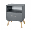 Nočný stolík so zásuvkou LOGAN Gray