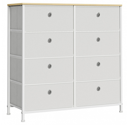 Komoda 80x30x82cm, kov, bílá, AUK-E1024 WT