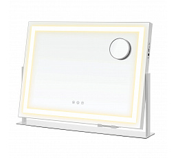 Kosmetické zrcadlo LED 62,5×45,8 cm, dotykové, 3 barvy světla