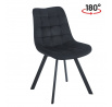 Stolička velvet čierna KO265-FXJG
