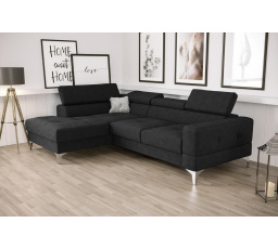 Rohová sedacia súprava TOSCANIA MINI s funkciou spania 170x250 cm - čierna, ľavá