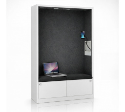 SALLYN 1150mm korpus Biely - sedák Tmavo sivý