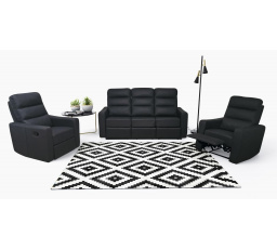 Sedacia súprava relaxačná Salome 3+1+1 čierna