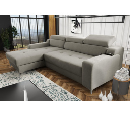Rohová sedacia súprava Darina Premium L sivá