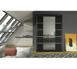 Šatní skriňa LINORA V 120, Čierna