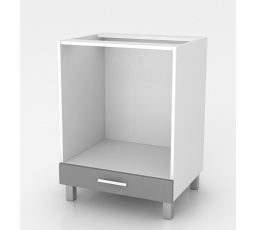 Kuchynská skrinka na vstavanú rúru Natanya PK sivý lesk