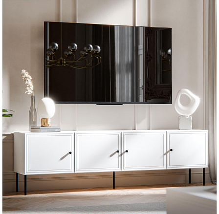 TV komoda PALAZZO BIS 200 4D, biela