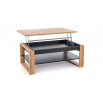 Konferenčný stolík so zdvíhacou doskou BETTY, Dub artisan/Čierna