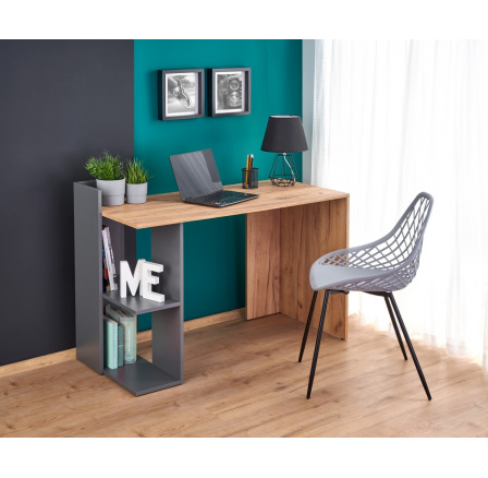 Písací stôl FINO, dub wotan/antracit