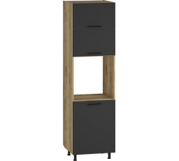 Skriňa do kuchyne VENTO DP-60/214, antracit/dub wotan