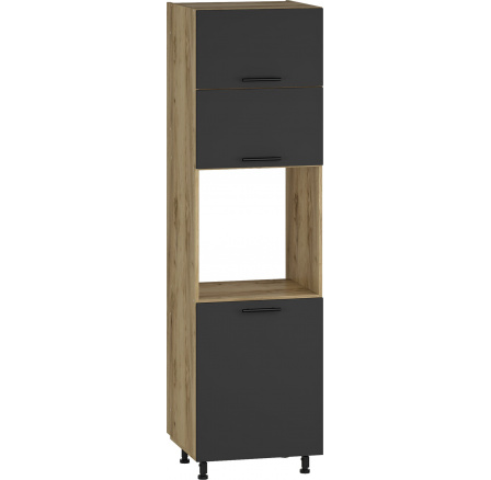 Skriňa do kuchyne VENTO DP-60/214, antracit/dub wotan