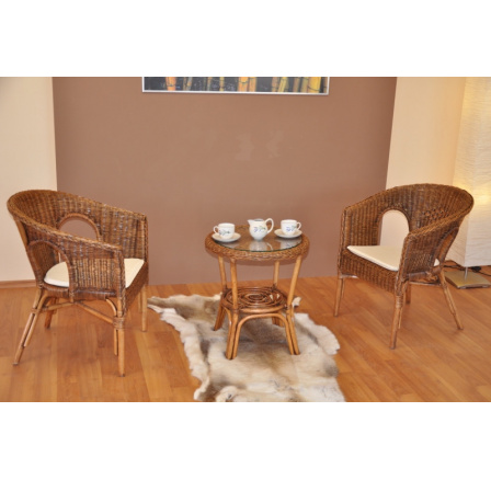 Ratanová pohovka Fabion brown wash Ratanová pohovka Fabion brown wash