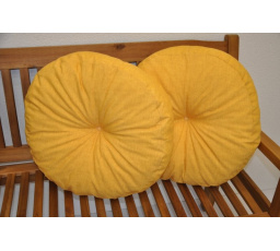 Vankúš okrúhly veľký žltý set 2 kusy
