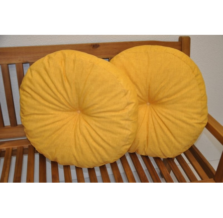 Vankúš okrúhly veľký žltý set 2 kusy