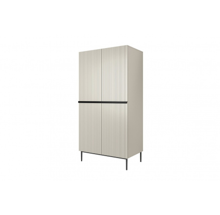 Šatní skriňa Nicole, kašmír / čierne nožičky