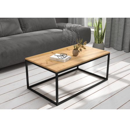 Konferenčný stolík NARISA 100x60 Čierny+Artisan