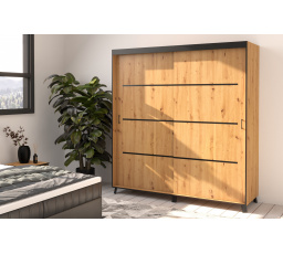 BERKE 200 Artisan+Čierna posuvná skriňa
