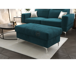 Taburet s úložným priestorom MALIBU 100x55 cm - modrá