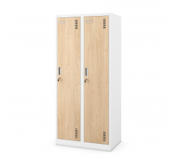 Šatníková skriňa BHP biela/dub sonoma: štvorpriestorová Eco Design KACPER, 800 x 1800 x 500 mm